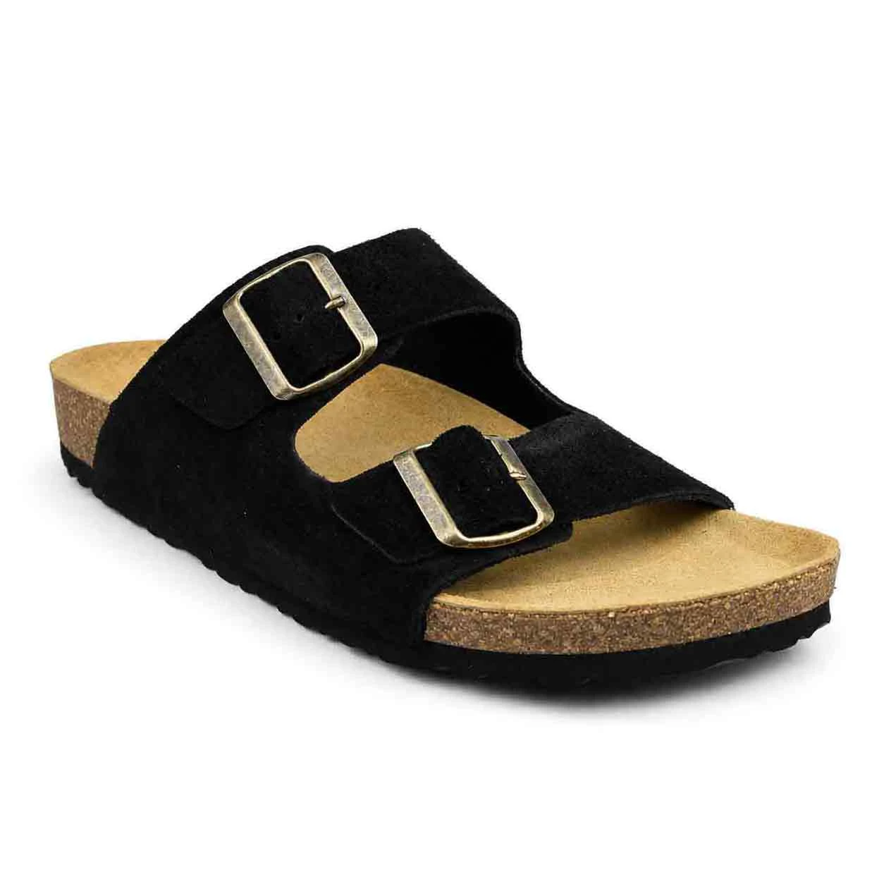 Sandale pour homme s030-1 Noir daim.